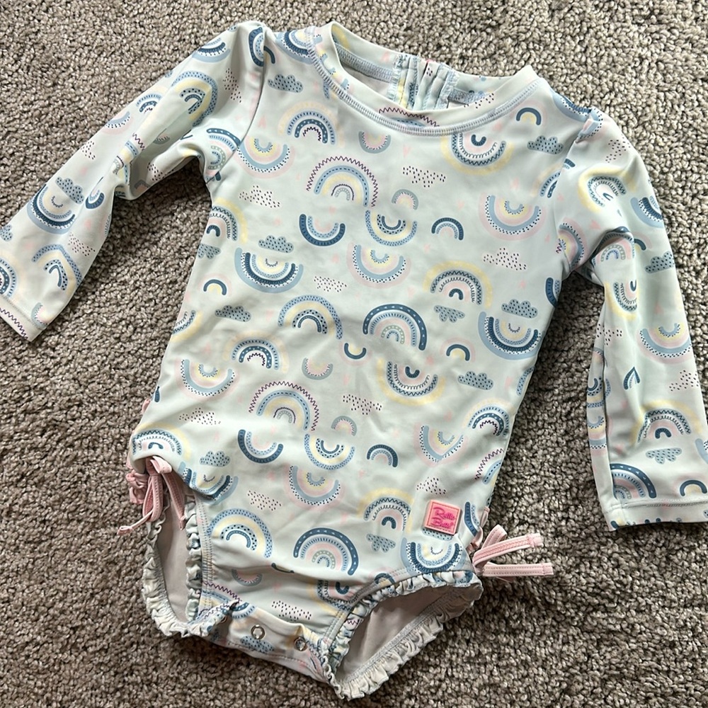 Ruffles Butts rash guard. Size 18-24 months. GUC.